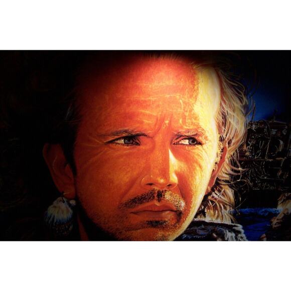 WaterWorld Pinball Translite Art Sheet Kevin Costner Original Unused Vintage - Picture 2 of 6